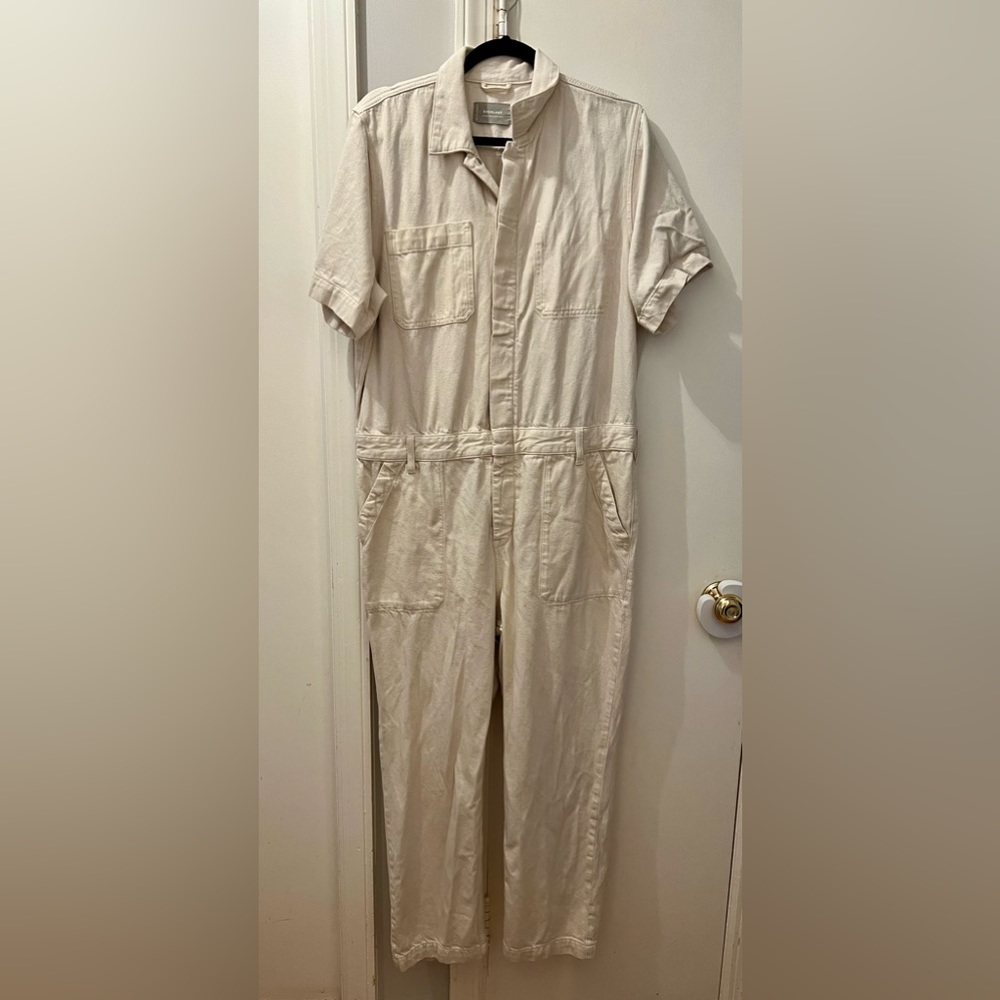 Everlane Supersoft Jean Coverall in Ecru - 16